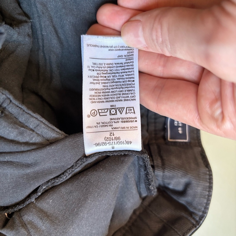 GAP Women's Mid Rise, Straight Up Khaki, Grey Chinos, Size 8 - Picture 12 of 12
